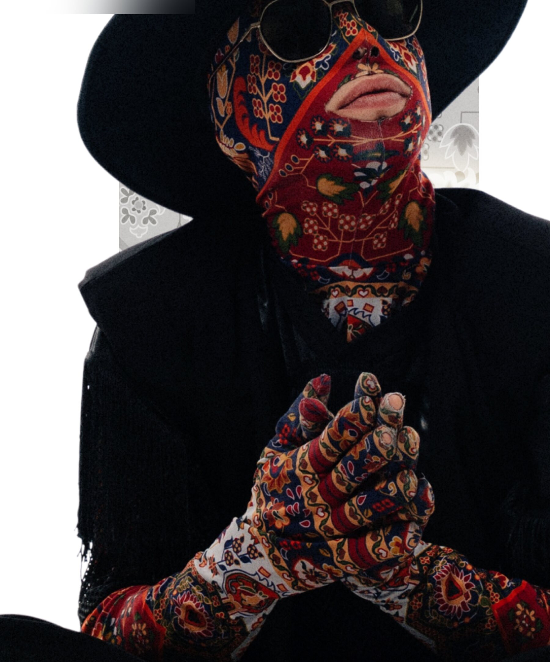 Carpetman, hands wrapped in pattern